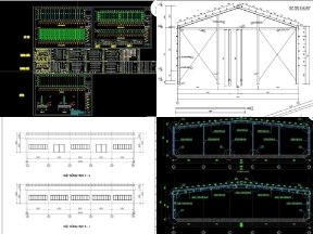 Bộ sưu tập 10 mẫu nhà xưởng được thiết kế trên phần mềm AutoCAD có đầy đủ bản vẽ chi tiết hạng mục kết cấu [ hoàn toàn miễn phí ]